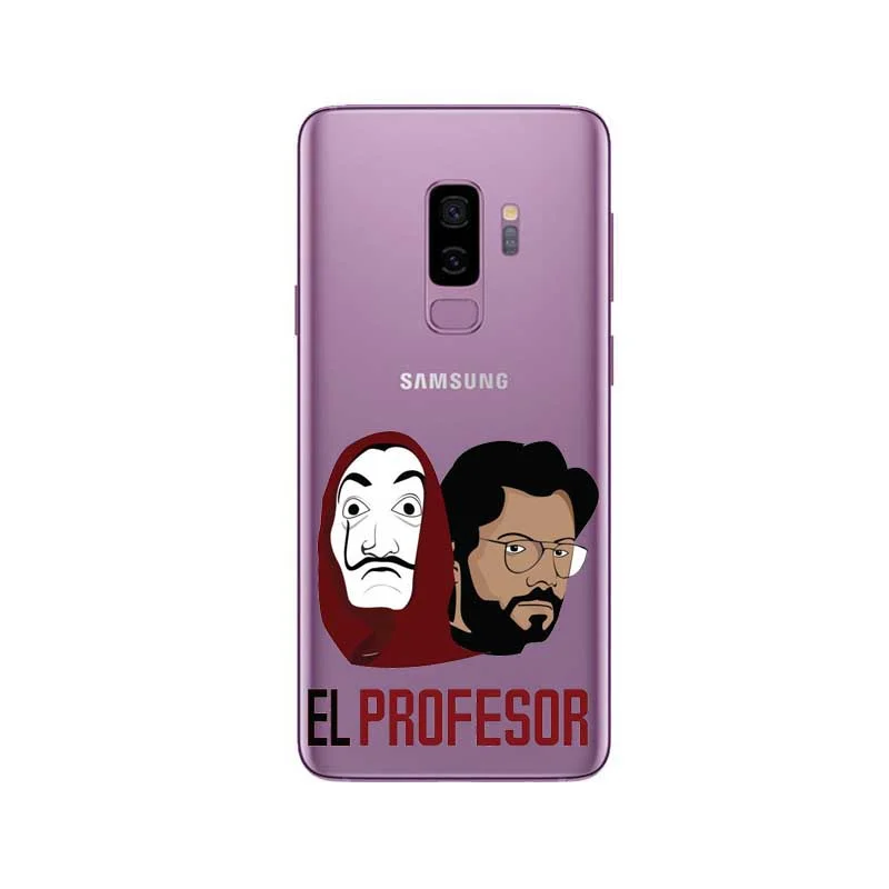 Серый Испания ТВ La Casa de papel Dinheiro assalto жесткий чехол для телефона с рисунком в виде обложка чехол для Samsung Galaxy S8 S9 PLUS NOTE 3, 5, 9, 8 Деньги Heist - Цвет: Серый
