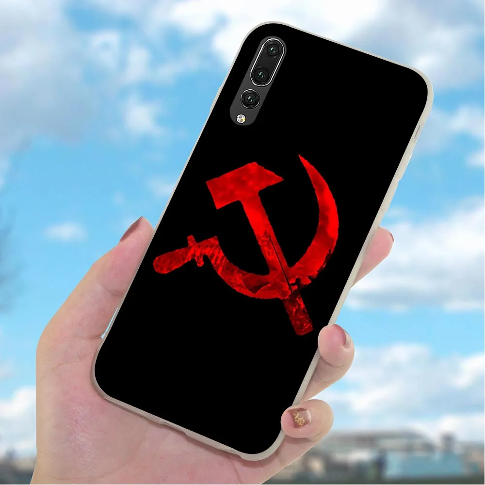 Мягкие чехлы из ТПУ задняя крышка с российским флагом чехол для телефона Huawei Honor 7X