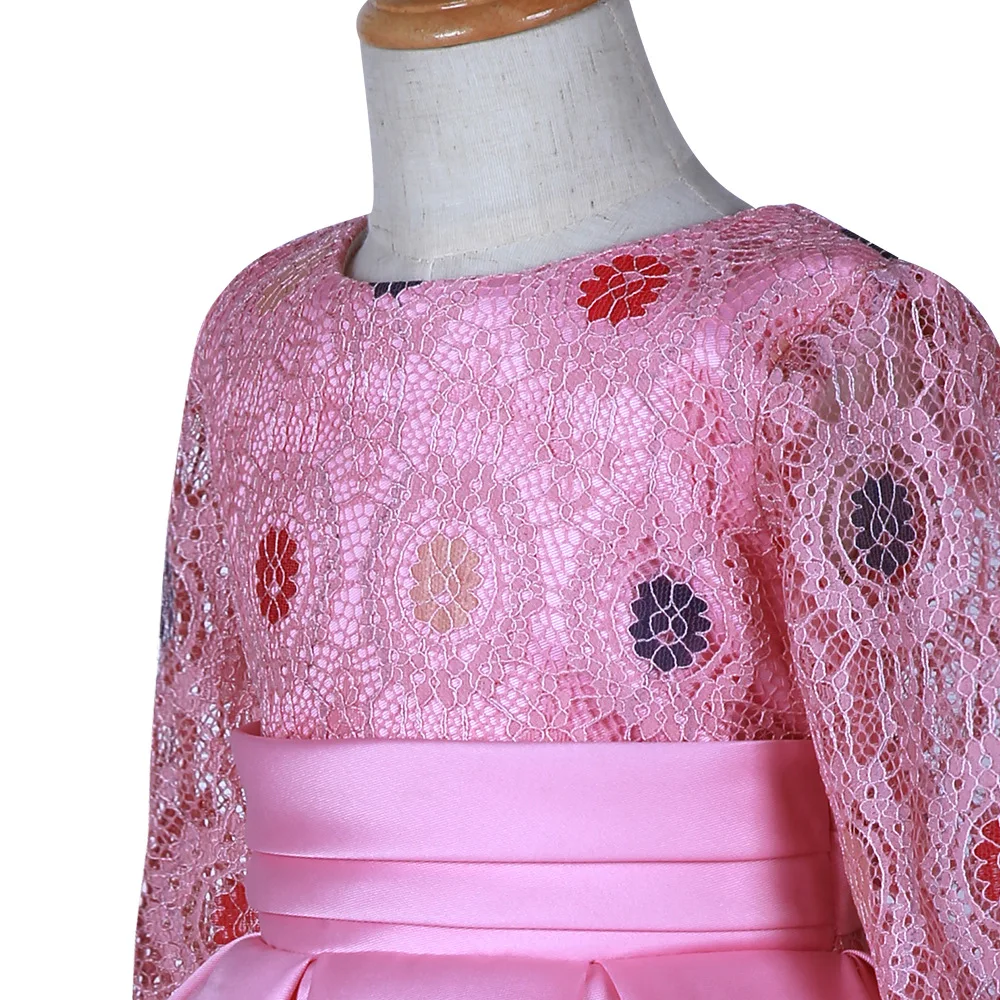 Высококачественное ажурное кружевное платье принцессы с короткими