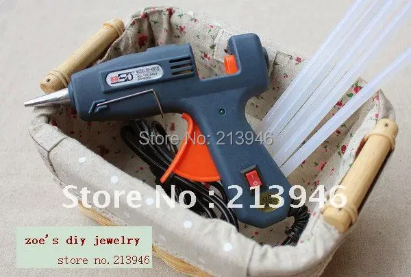 

1Pcs Hot Melt Glue Gun (220V 20W) & 5Pcs Glue Sticks (0.7*25CM) Jewelry Making Tools Set