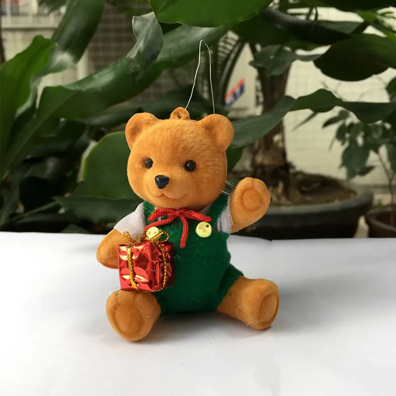 3 шт./лот милые плюшевые куклы медведь Рождественская елка украшения на новый год