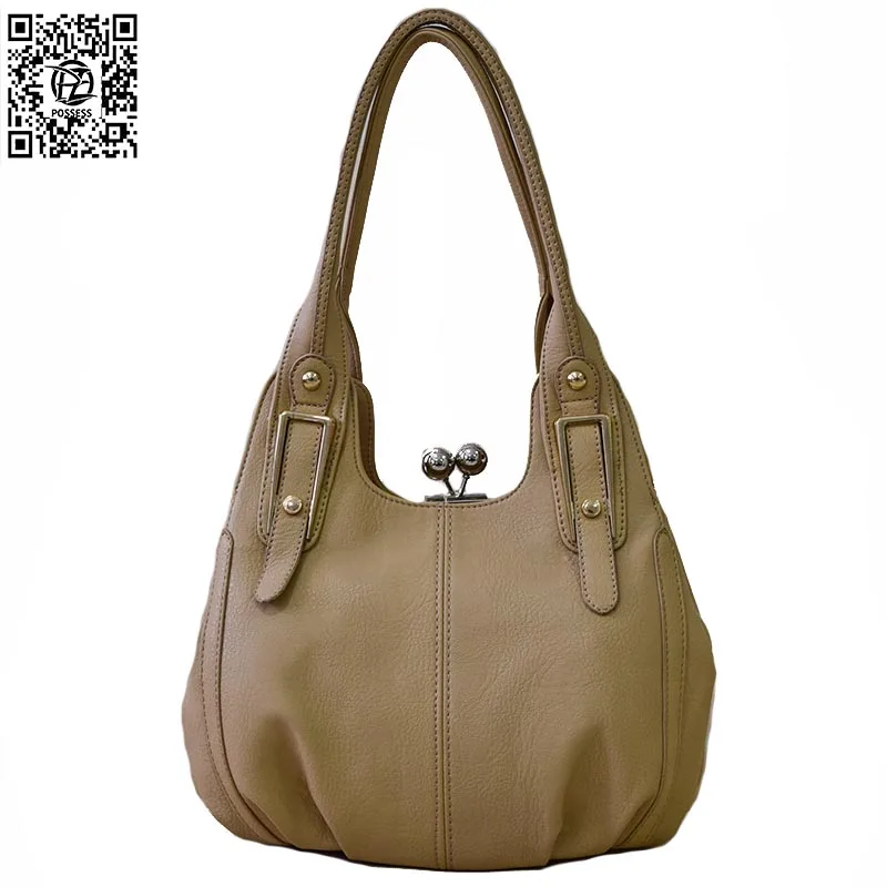 Обладает брендом мягкая женская сумка через плечо с застежкой | Багаж и сумки