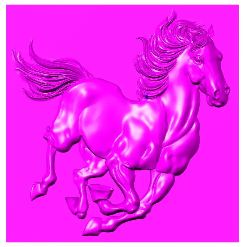 

3d model relief for cnc in STL file format Horse pendant