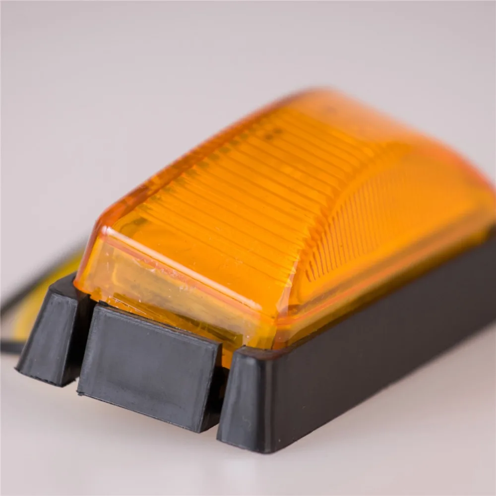2Pcs 12V Car Styling 3 LED Side Markers for Trucks Buses Amber Red Trailer Lights For Ford Focus Ladan H4 Turn Signal Lamp | Автомобили и