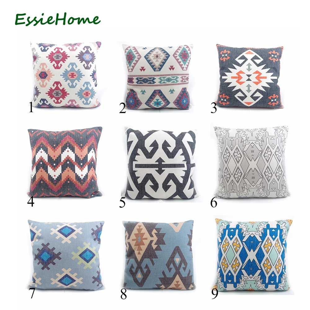 ESSIE HOME Высококачественная цифровая печать бежевый турецкий этнический килим Алмазный Узор наволочка для подушки Чехол для дивана украшение дома