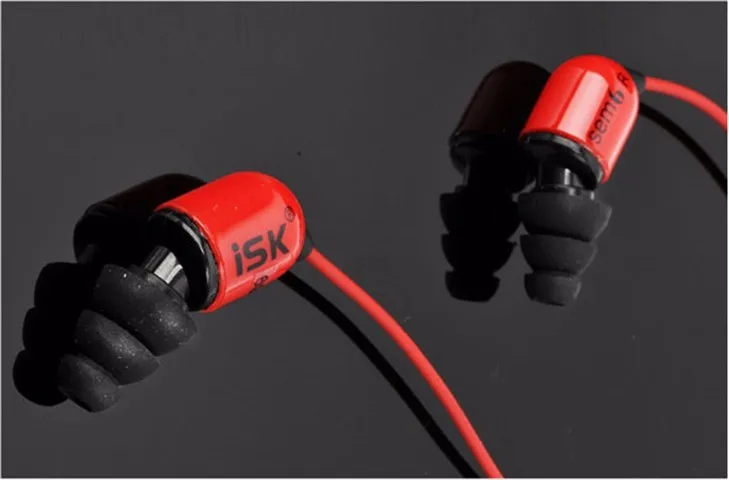 Оригинальные красные наушники ISK SEM6, высокая производительность, профессиональные наушники-вкладыши с монитором, HIFI 3,5 мм+ 6,3 мм, стерео басы для DJ Studio