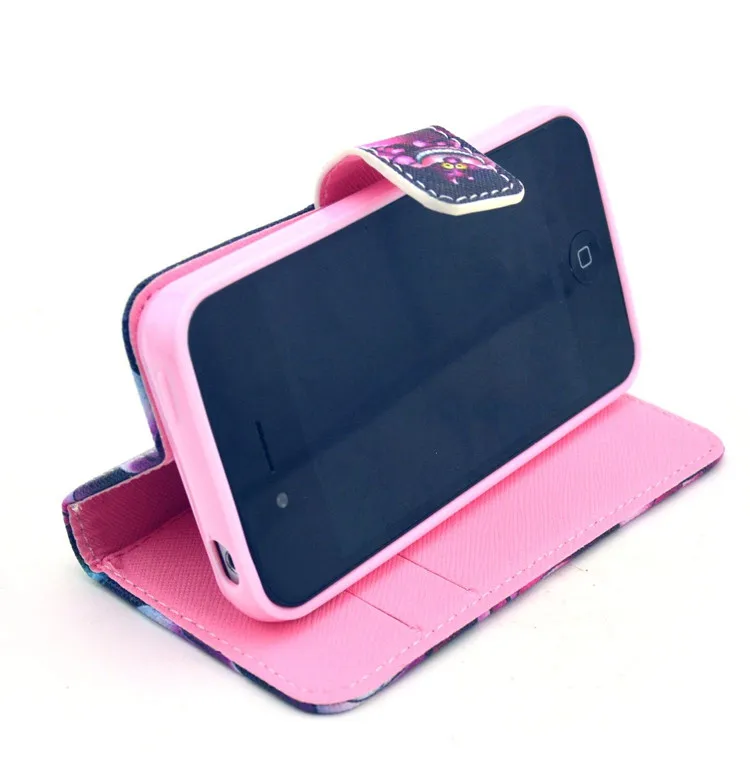 I4/4S телефон Etui для Coque Apple iPhone 4S чехол роскошный череп кошка кожаный бумажник откидная крышка для iPhone 4 Dual Sim корпус Capinha