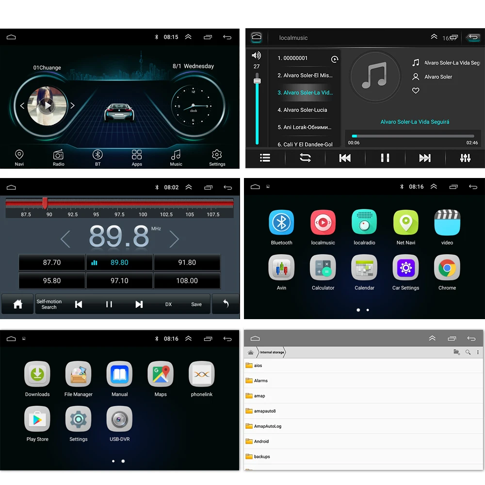 7''Car Android8.1 Car Radio Stereo GPS Navigation Bluetooth USB 2 Din Touch Car Multimedia Player Audio Player Autoradio Rated