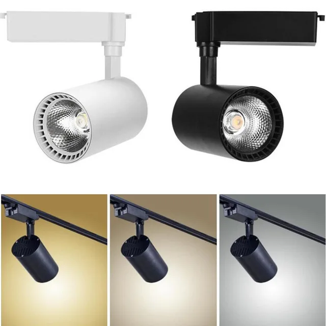 

Track Light Rail Spot 30W COB LED Ceiling Spotlight For Clothes Shoes Shop Store Showroom Mall Exhibition Fixture Track Lighting