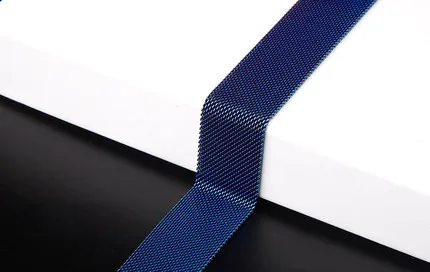 Blue 40 мм, длина-44 мм, ремешок для часов, Миланская петля, ремешок для наручных часов Apple Watch магнитная сетка Нержавеющая сталь браслет сменный ремешок для наручных часов iWatch 1/2/3/4, 38, 42 мм - Цвет ремешка: Blue