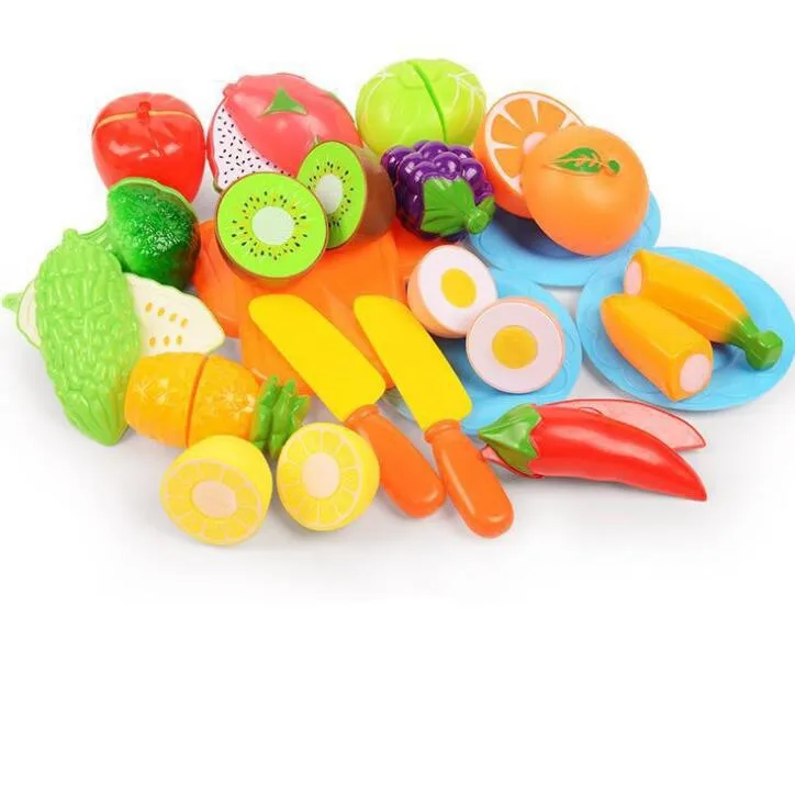 20pcs Детский игровой домик, игрушка для фруктов, пластиковые овощи, кухонные игрушки, классические детские игрушки, ролевые развивающие игрушки - Цвет: 20pcs