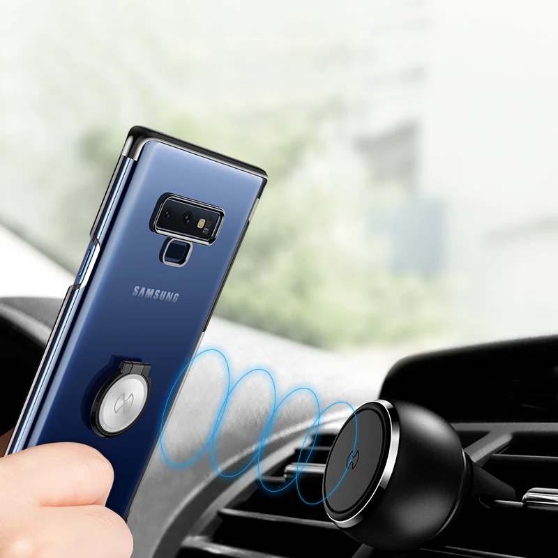 XUNDD Ultra thin phone case for Samsung Galaxy Note 9 Electroplated cover with magnetic ring holder Luxury Jazz |