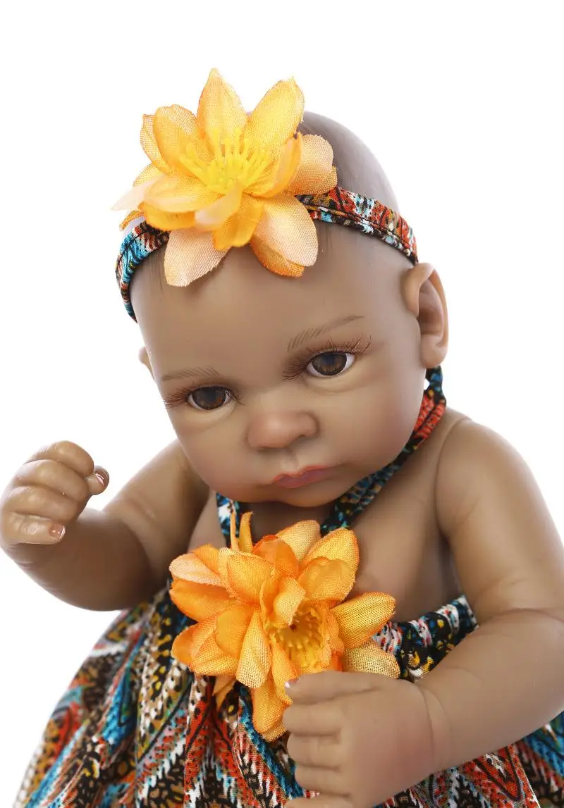 10&quot Mini black reborn babies African American Baby girl boy doll Ethnic Alive Dolls Brinquedos Juguetes | Игрушки и хобби