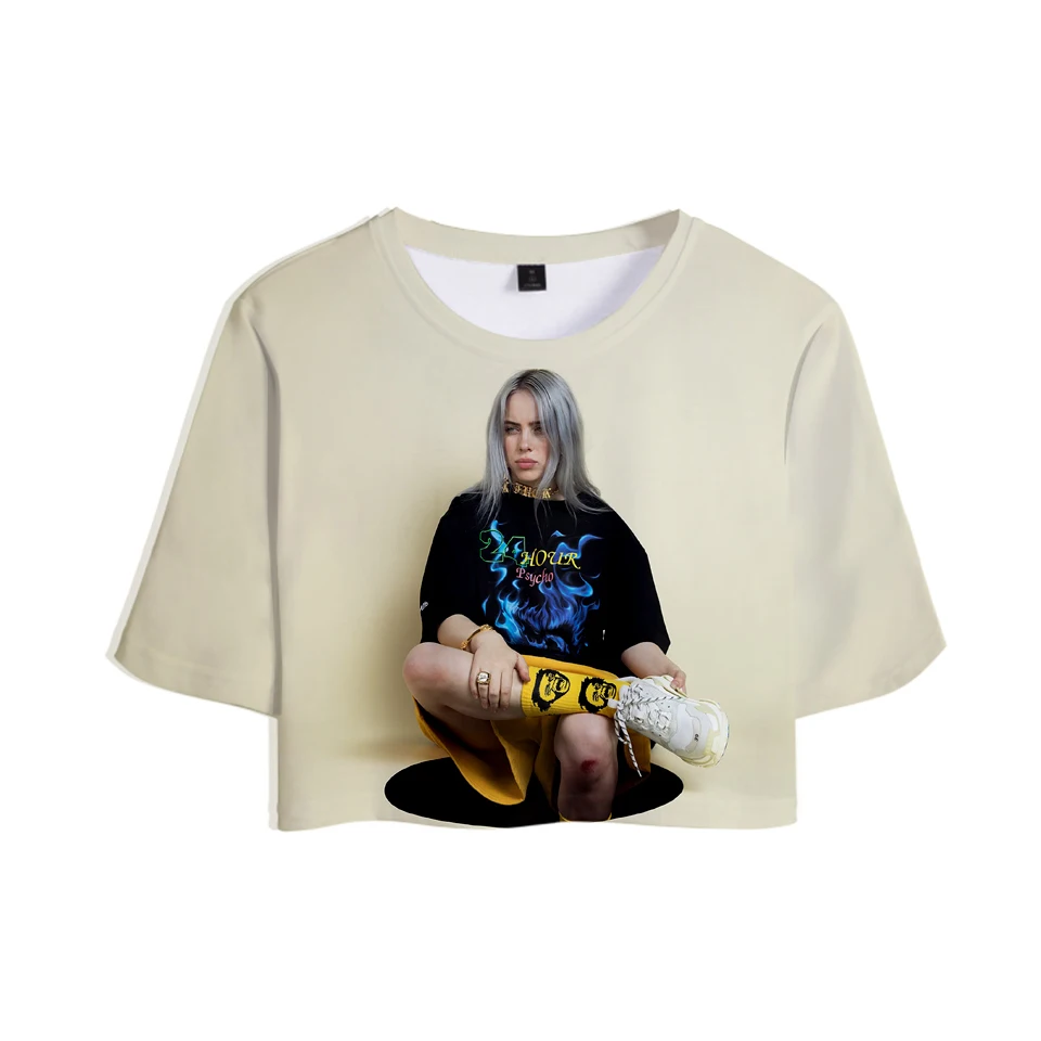 FADUN tommet футболка 3D Billie Eilish летние модные топы Женская Повседневная одежда Harajuku Лидер продаж топы с принтом размера плюс XXL