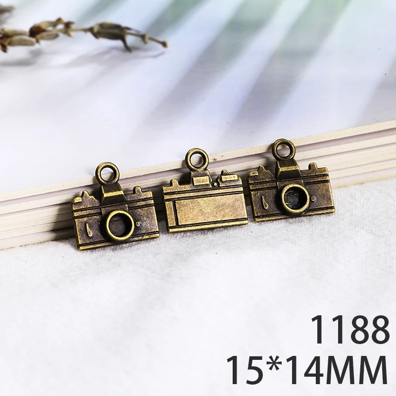 

15*14mm 15pcs Camera Alloy Pendant For Diy Jewelry Making 2 Colors Antique Silver Antique Bronze No.1188