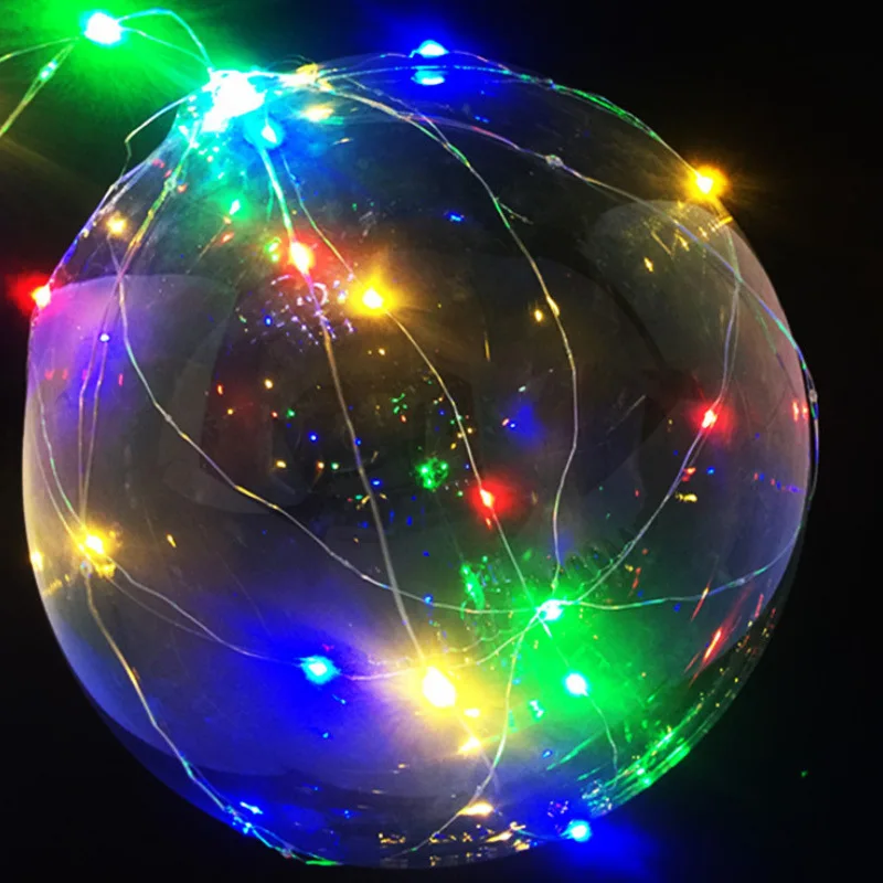5 шт. Led Light Up BoBo воздушный шар мигающий цвет наполнитель прозрачные воздушные шары