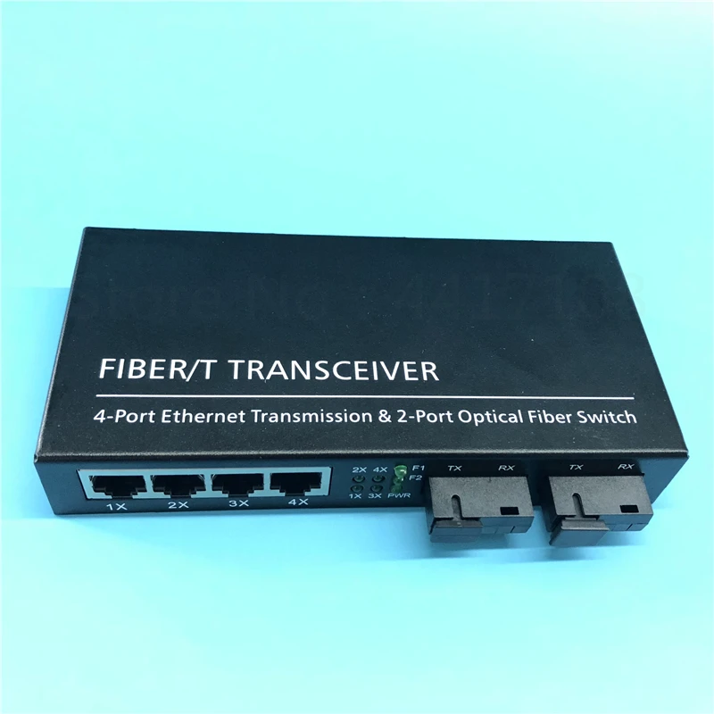 Коммутатор Gigabit Ethernet 2G4E 10/100/1000M волоконно оптический медиаконвертер с одним