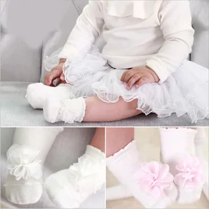 Новые летние носки хлопковые нескользящие носки с лепестками для девочек розового и белого цвета, одежда для маленьких девочек, аксессуары