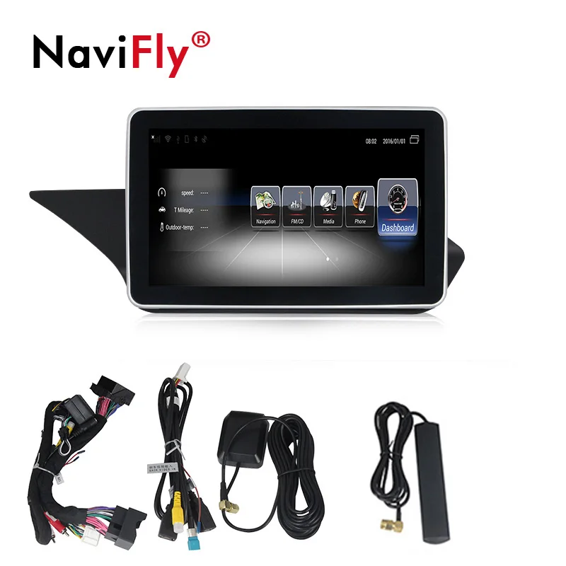 NaviFly 9 дюймов 4G LTE Автомобильный GPS; Мультимедийный проигрыватель для Mercedes Benz E Class W212 2009- Android 7,1 четырехъядерный 3 ГБ+ 32 Гб wifi BT