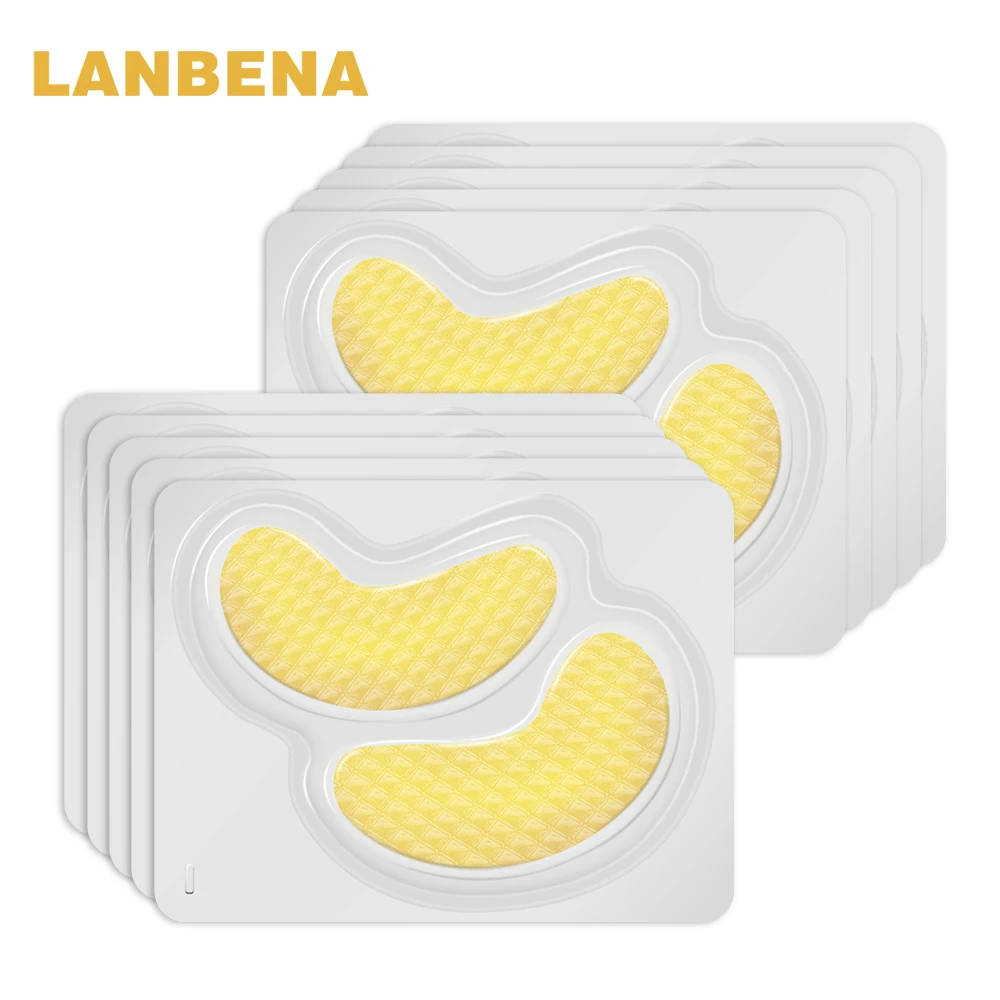 2018 Новый стиль LANBENA 24 К Золото коллагеновая маска для глаз сна Anti Aging морщин