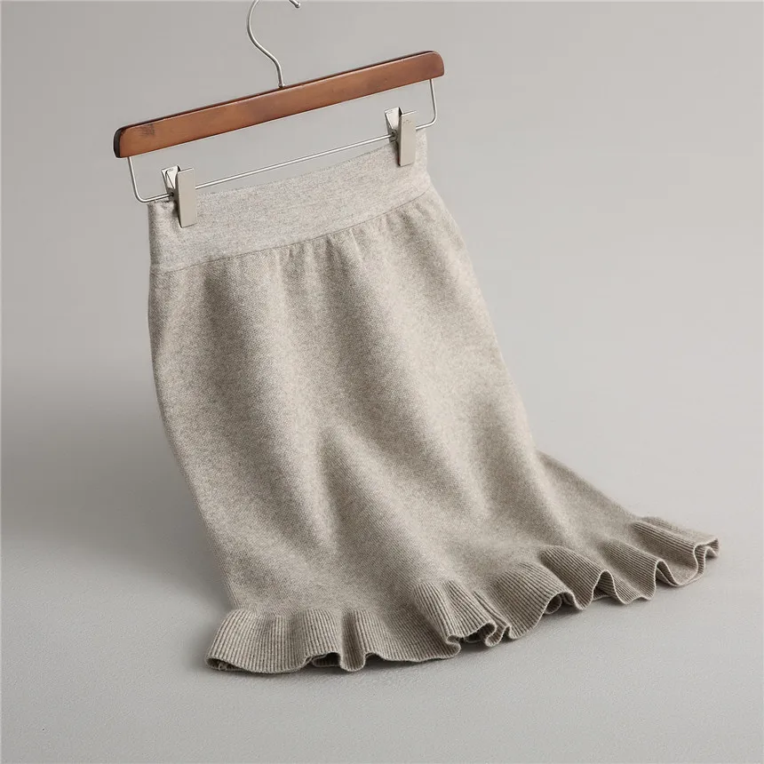 Женская осенне зимняя трикотажная юбка годе выше колена|fashion skirt|skirt fashionknee skirt |
