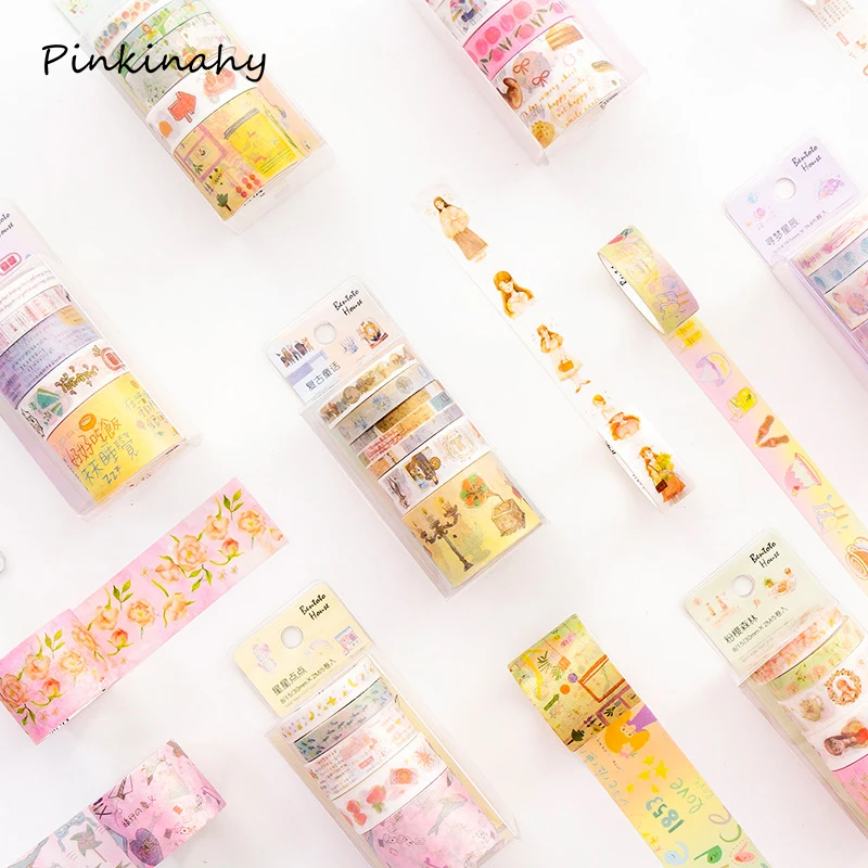 5 шт. Милые Японские животные цветы Еда Набор декоративного скотча Васи рукоделие