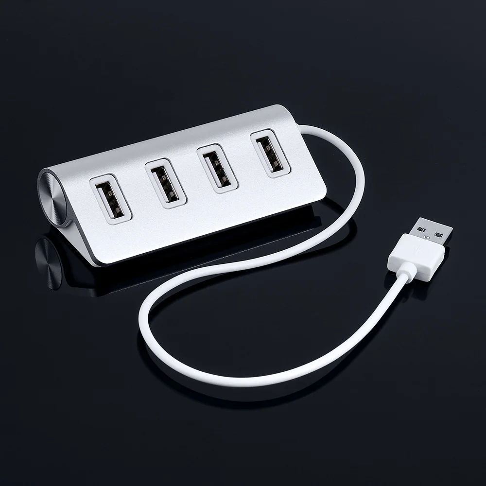 Лидер продаж 1 шт. Алюминиевый мини 4 порта USB HUB Высокоскоростной 2 0 Multi порт док