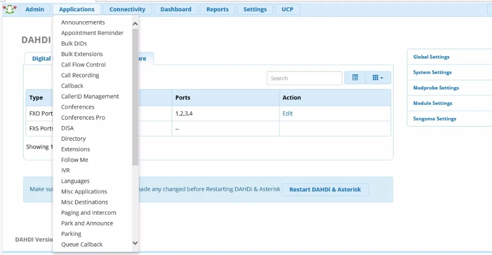 VoIP сервер с 2 портами FXO + FXS программное обеспечение Sangoma FreePBX карта Asterisk для