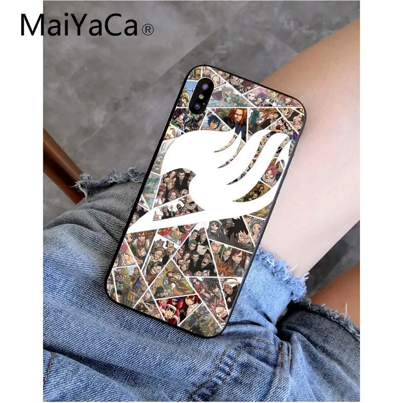 MaiYaCa Феи хвост черный ТПУ мягкий силиконовый телефон чехол для iPhone 8 7 6 6 S Plus 5 5S SE XR X XS MAX Coque Shell