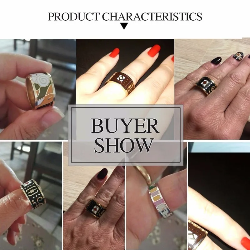 Вечерние ювелирные изделия из эмали кольцо нержавеющей стали|enamel ring|jewellery ringsring