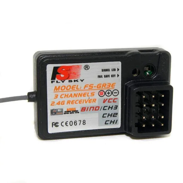 

Free shipping 100% Genuine FlySky 3CH 2.4G FS-GR3E Receiver GR3C GT3B For RC Car Boat Remote Replacement