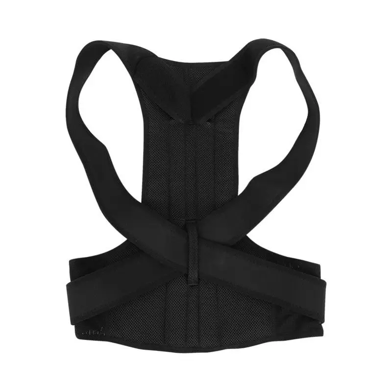

Unisex Adjustable Back Posture Corrector Brace Back Shoulder Lumbar Back Support Belt Orthopedic Posture Men Women Black Corsets