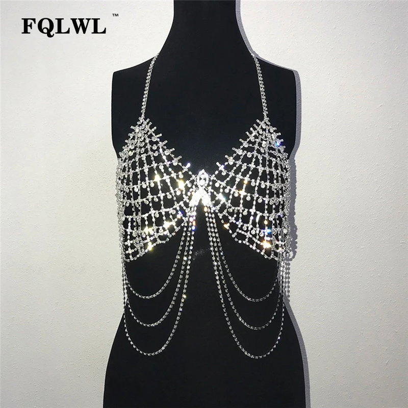 Женский бюстгальтер с блестками FQLWL расшитый стразами бретельками и Летний