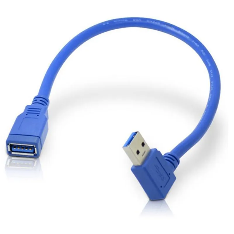 LBSC 30 см 1FT USB 3 0 A штекер к гнезду под прямым углом Удлинительный кабель|usb male female