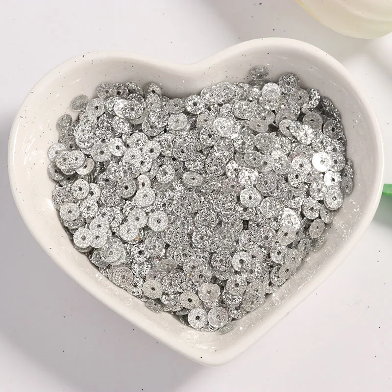 Silver 10 г/упак. 4 мм блестки плоские круглые свободные блестки с пайетками Швейные Свадебные украшения Ремесло скрапбук DIY аксессуары - Цвет: Silver