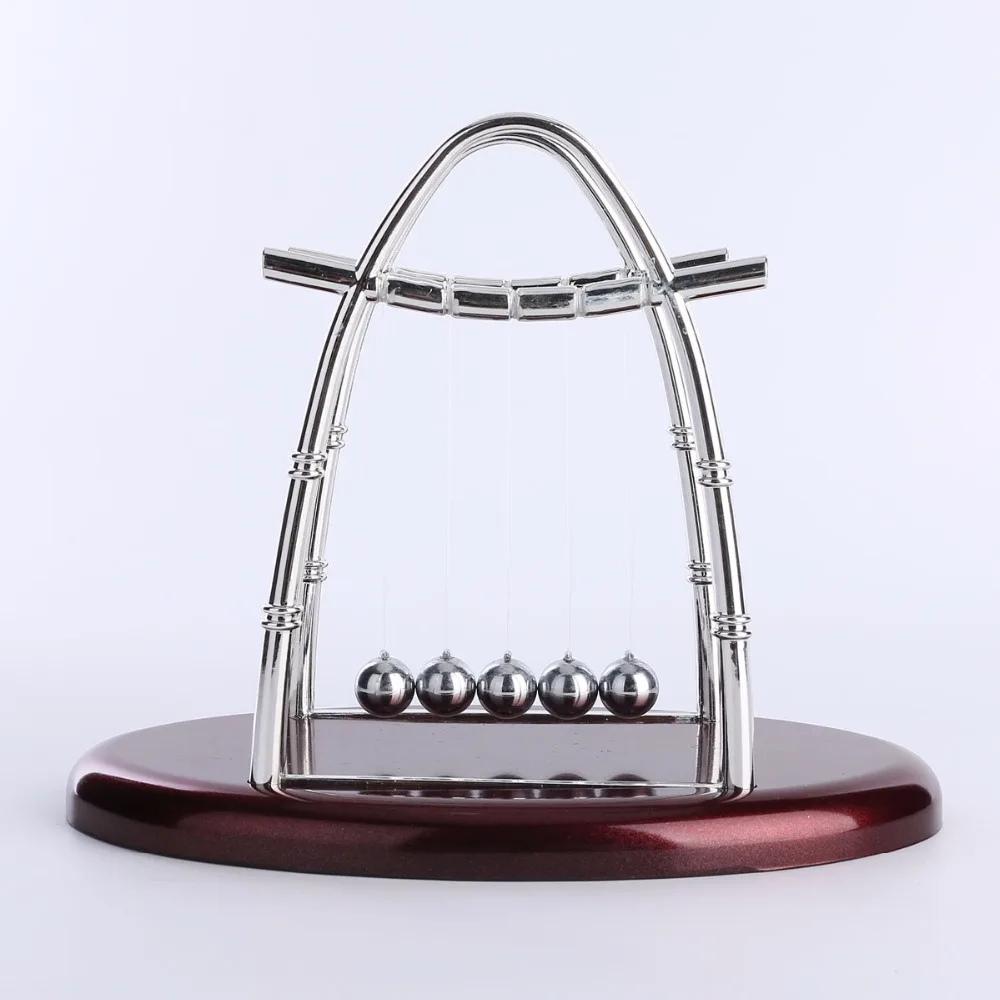 Characteristic Newtons Cradle Hot sale Newton Pendulum Red plastic base Steel ball Kids Educational Toy Desk Home Decor NC-A-S | Дом и сад