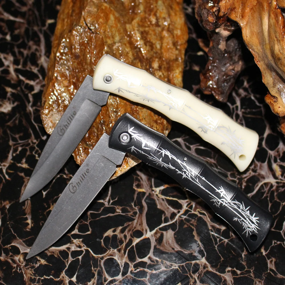 Складной Нож Бамбука Модель Карманный Отдых На Природе Выживание Тактические