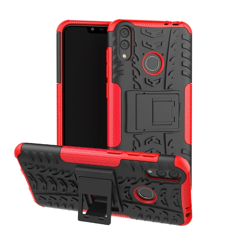 red Чехол для Huawei Honor 8C 8X 7A 7C 7X8 9 10 Lite 5A 5C 5X 6X Y5 Y6 Y7 Prime Y9 Nova 2i 3i противоударный чехол для телефона повышенной прочности с протекторным рисунком и крышка - Цвет: red