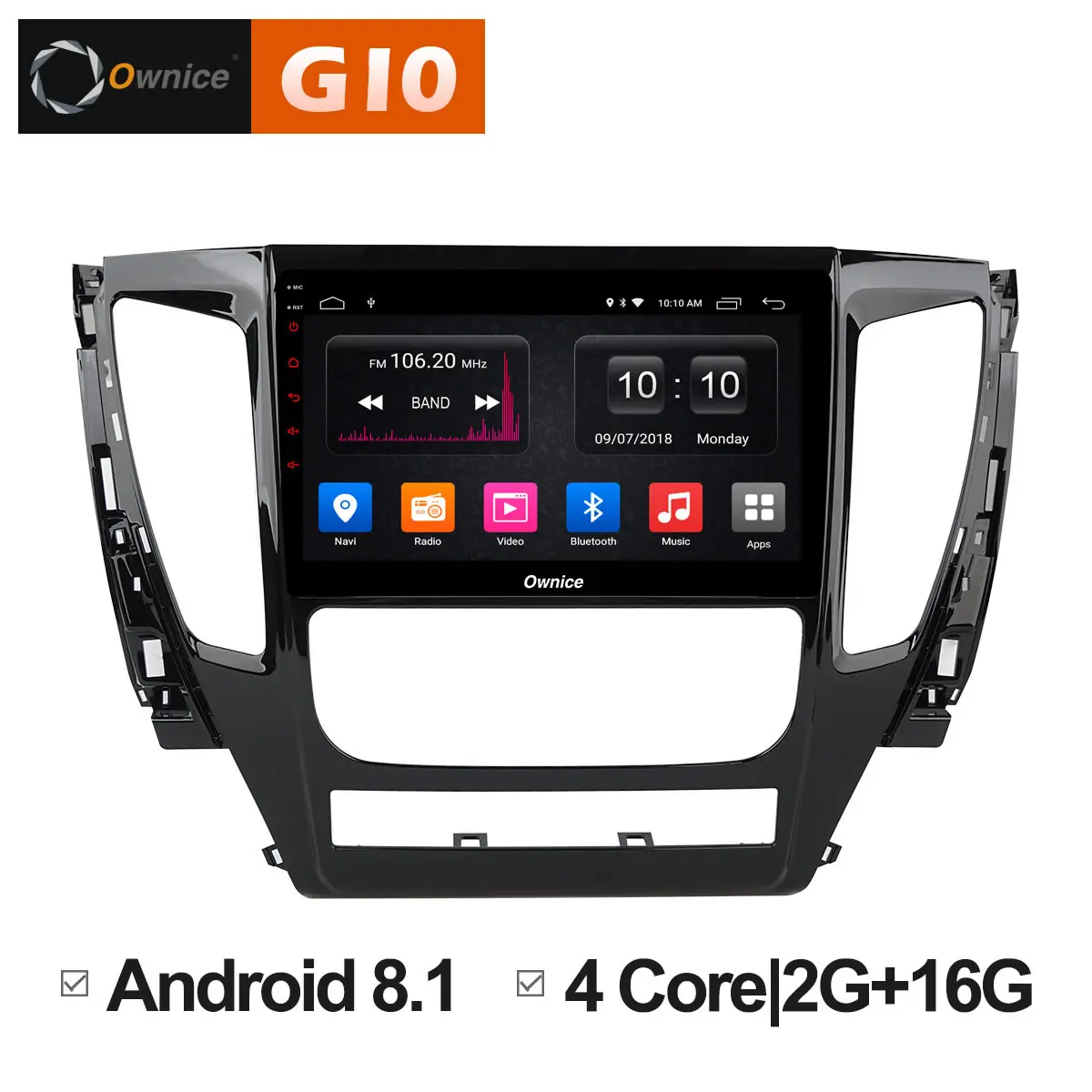 Ownice C500 + G10 9 &quot2.5D IPS Авто Радио 2 Din gps навигации стерео для Pajero sport 2017 Android 8 1 Core ГБ