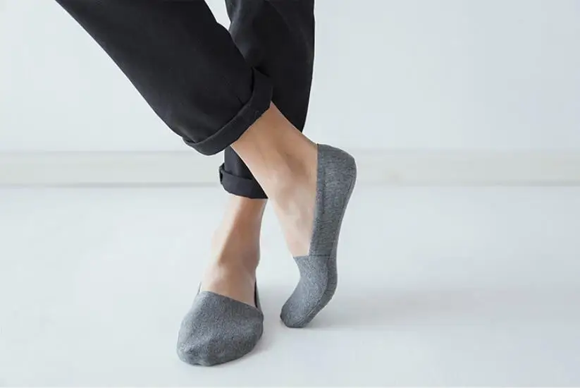 5 Pair Mens Socks 100 Cotton High Quality Male Silicone Non-slip Boat Socks Seamless Invisible Happysocks 24