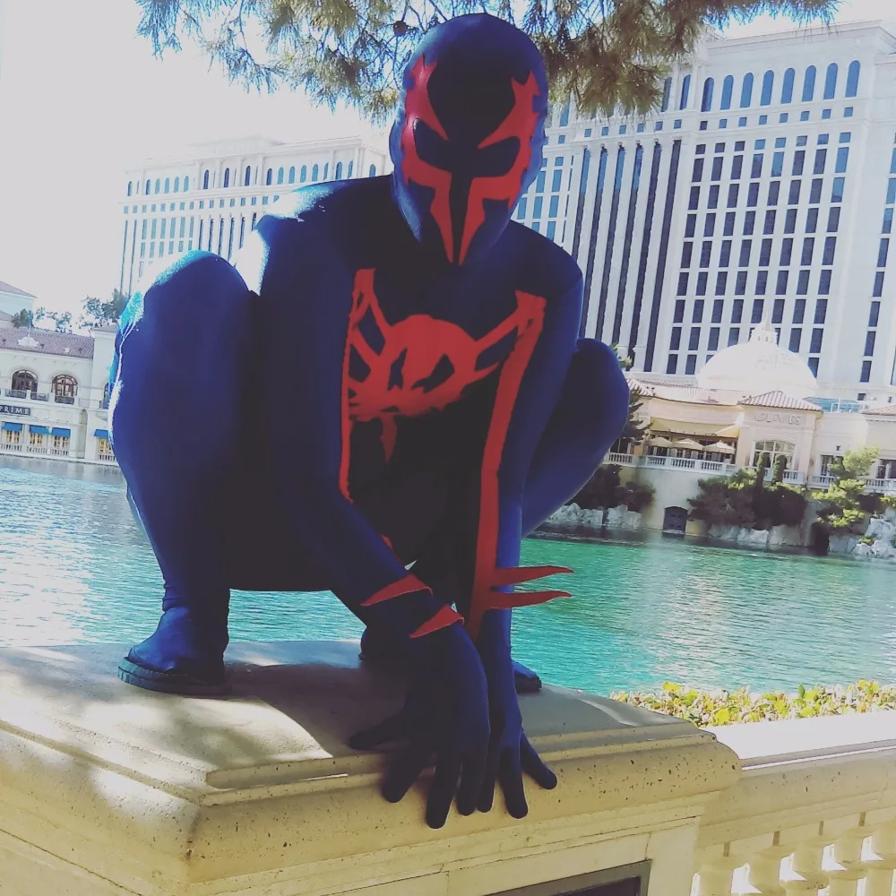 Костюм Человека паука из лайкры и спандекса 2099 костюм супергероя на заказ