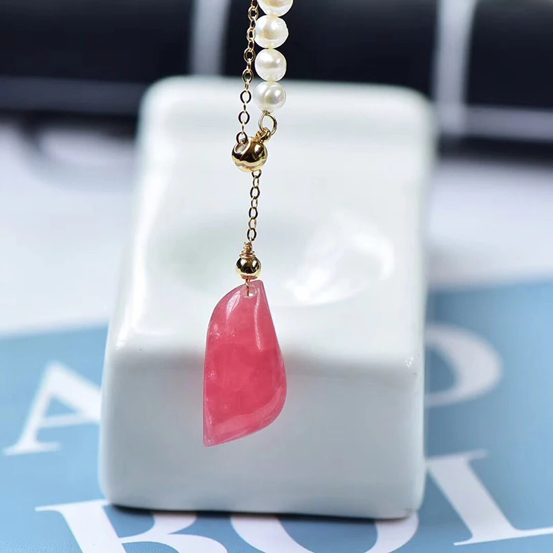 Оптовая продажа красный Родохрозит натуральный камень кулон в форме капли воды