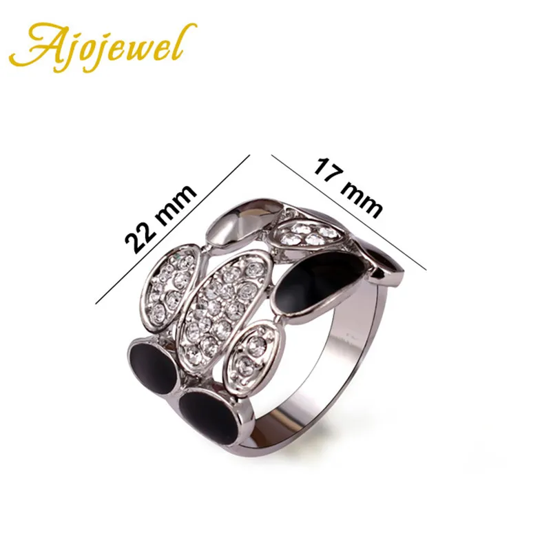 Женское кольцо с черно белой эмалью|fashion jewelry ring|jewelry ringsdesigner ring |