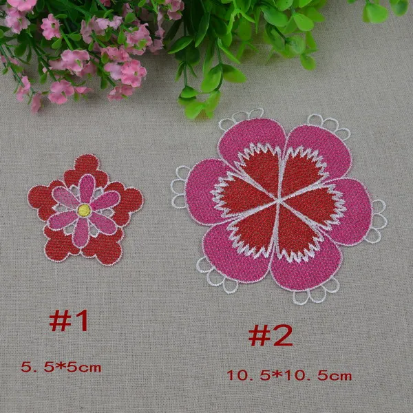 Цветная текстура с вышивкой аппликация из ткани маленькие дисковые стойки