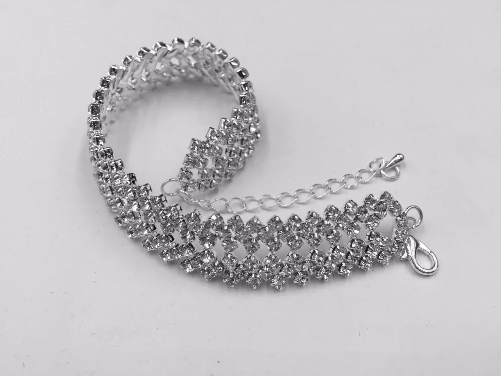 

DollyBling chain link Crystal Women Men jewelry Infinity Rhinestone bracelet bangles Gifts for wedding party (bra-032)