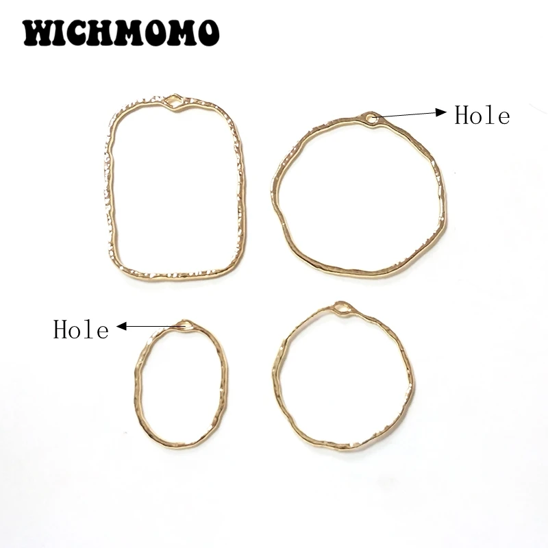 

Fashion 43mm 46mm 35mm 30mm Zinc Alloy Gold Round Porous Connector Charms Linker for DIY Necklace Earring Jewelry Accessories