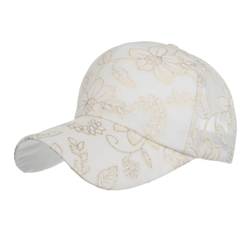 F & U Новый Для женщин шляпа Кепки Кружева цветочные Регулируемый Casquet женский