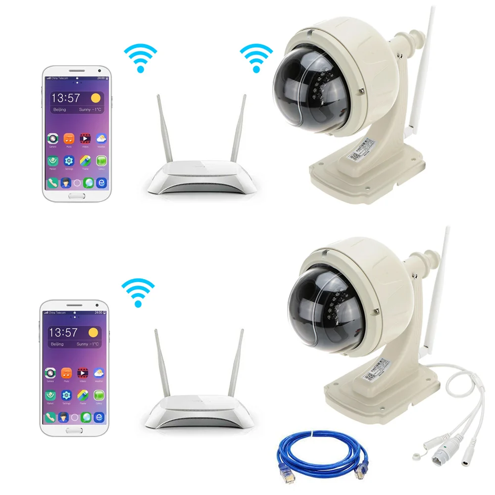 KKmoon®3 5 &quotH.264 1080P 2 8-12mmPTZ беспроводная WiFi IP камера безопасности авто-камера