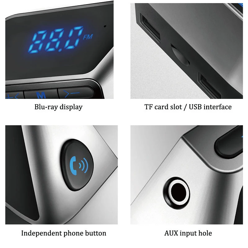 Автомобильный Bluetooth комплект автомобильный FM передатчик MP3 плеер с поддержкой TF