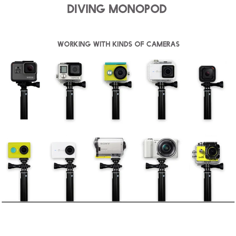 Экшн камера DJI Osmo для серфинга и дайвинга выдвижная селфи палка монопод GoPro HERO 5/6/7/8